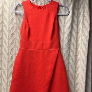 Banana Republic Fitted Red Orange Dress